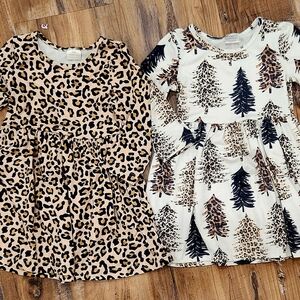 SHEIN Brown and Black Fit and Flare Casual Dress